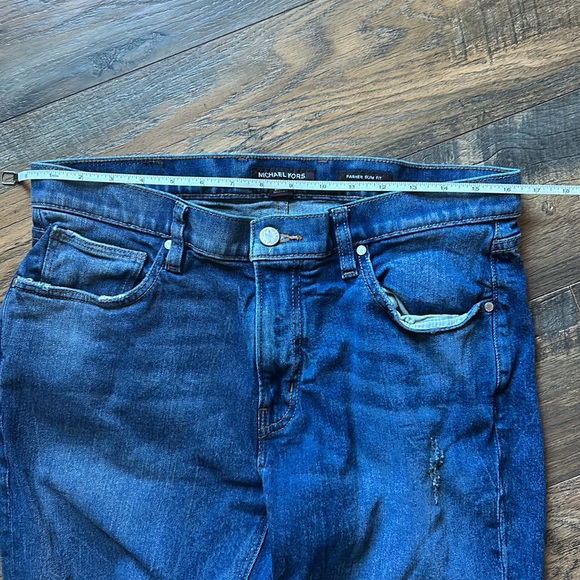Michael Kors Men's Parker Slim-Fit Stretch Blue Jeans Summer 2022 33/34 - Picture 14 of 16